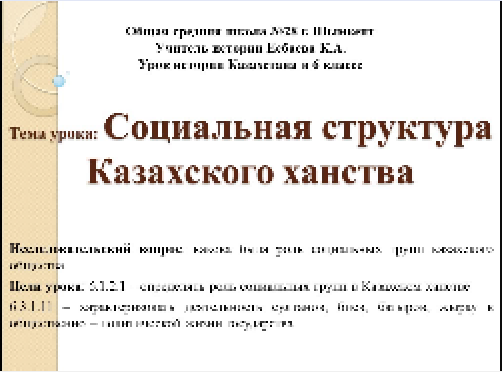 Учитель истории Есбаева К А